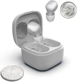 Coby Mini True Wireless Earbuds, Worlds Smallest Wireless Ear Buds, Lightweight in-Ear Headphones & Case, Built-in Mic | Bluetooth Headphones 12-HR Play (White)