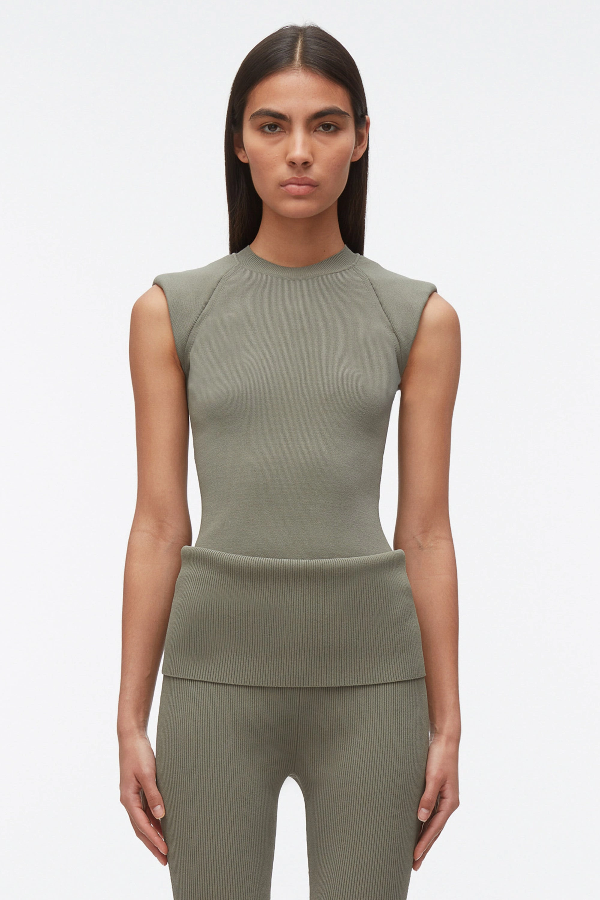 Compact Rib Sleeveless Top