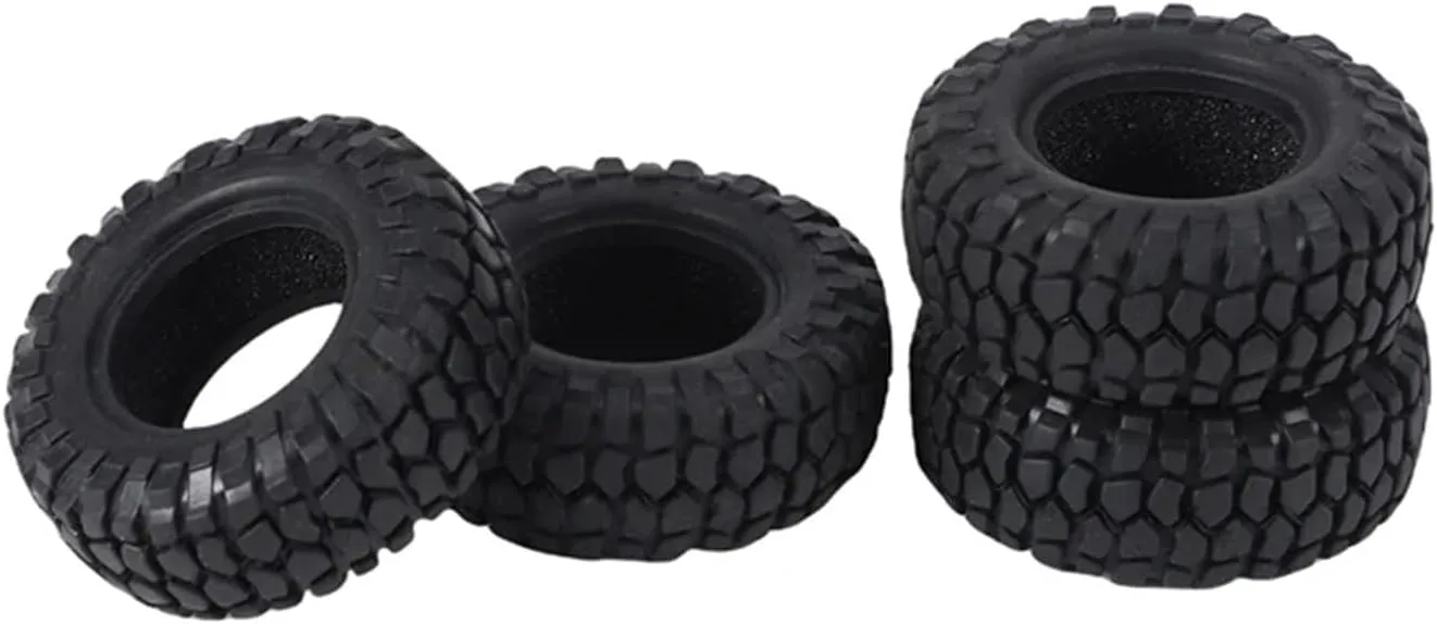 Compatible with Axial SCX24 90081 AXI00002 1/24 RC Crawler Car Upgrade Parts 4PCS 48mm 1.0 Soft Rubber Wheel Tires Tyre RC Wheel Tires