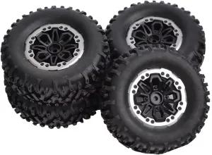 Compatible with MN D90 MN98 for WPL C14 C24 C34 B14 for LDRC P06 LD1297 4pcs 64mm Soft Tire Wheel RC Car Upgrade Parts Accessories RC Wheel Tires