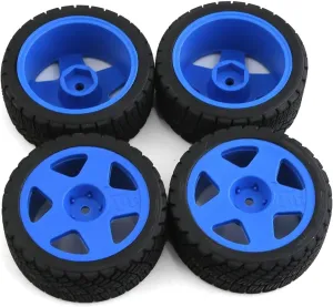 Compatible with Tamiya for XV01 XV02 TT01 TT02 PTG-2 144001 124018 A959 1/10 RC Rally for Racing Car 4pcs 67mm Rubber Tire Wheel Tyre RC Wheel Tires