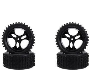 Compatible with Wltoys A959 A959-B A959-A 4PCS Wheels Tires Tyre 1/18 RC Car Spare Parts Replacement Accessories RC Wheel Tires