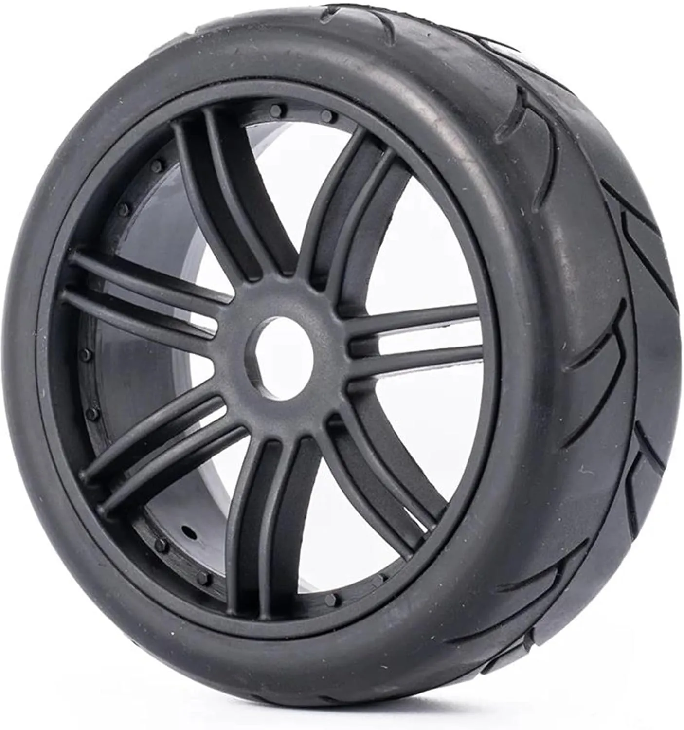 Compatible with X3GT 4PCS Hot Melt Tires Wheels 17mm Adapter for 1/8 RC Remote Control Off-Road Model Car Buggy Flat for Racing Parts RC Wheel Tires(A)