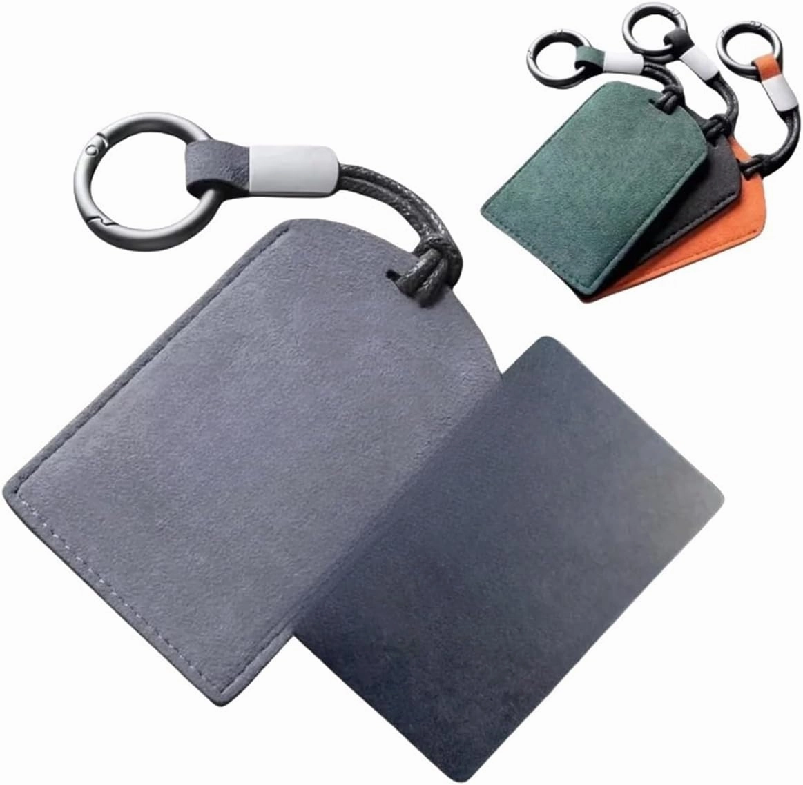 Compatible For Extremely Krypton 001 Key Case Compatible For Zeekr 001 Car NFC Card Case Bag Turned Fur Key Case Buckle(A-Style yellow)