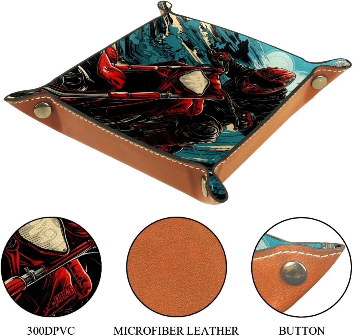 Cool Motorcycle Jewelry Organizer Tray, Stackable and Versatile Storage Solution for Earrings, Bracelets, Rings, and More