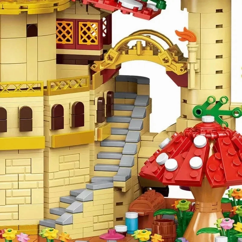 Creator MOC Glossy Ganoderma Mushroom Hotel MINI Bricks Toy
