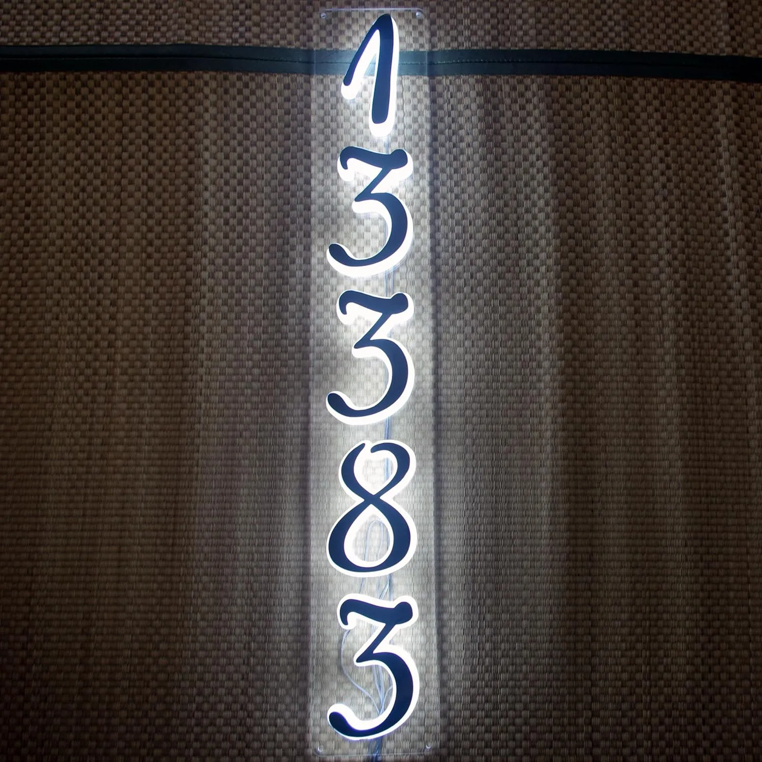 Custom Backlit House Numbers Lumineuse House Number Lighted LED Address Number Sign Light Up Home Number Easy Install (5 Numbers)