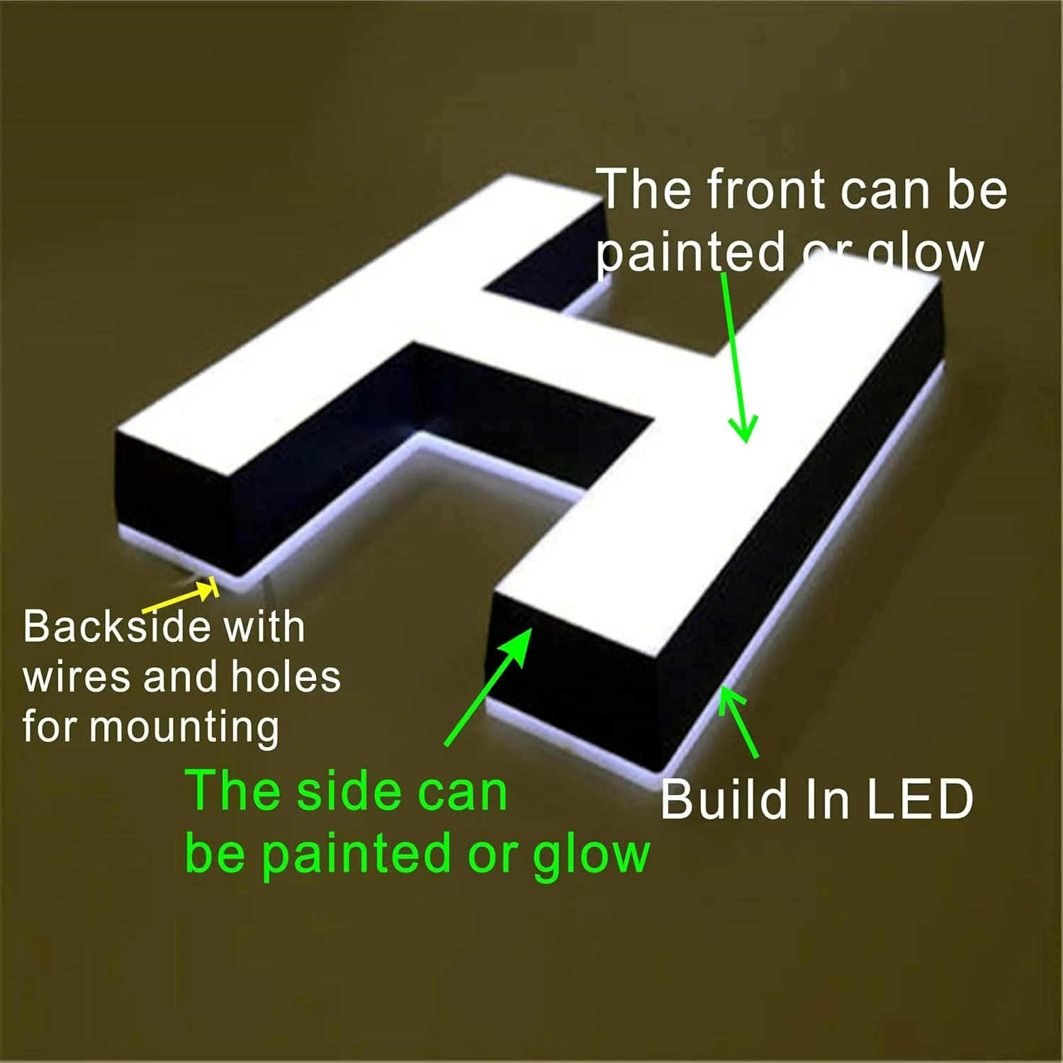 Custom Backlit House Numbers Lumineuse House Number Lighted LED Address Number Sign Light Up Home Number Easy Install (5 Numbers)