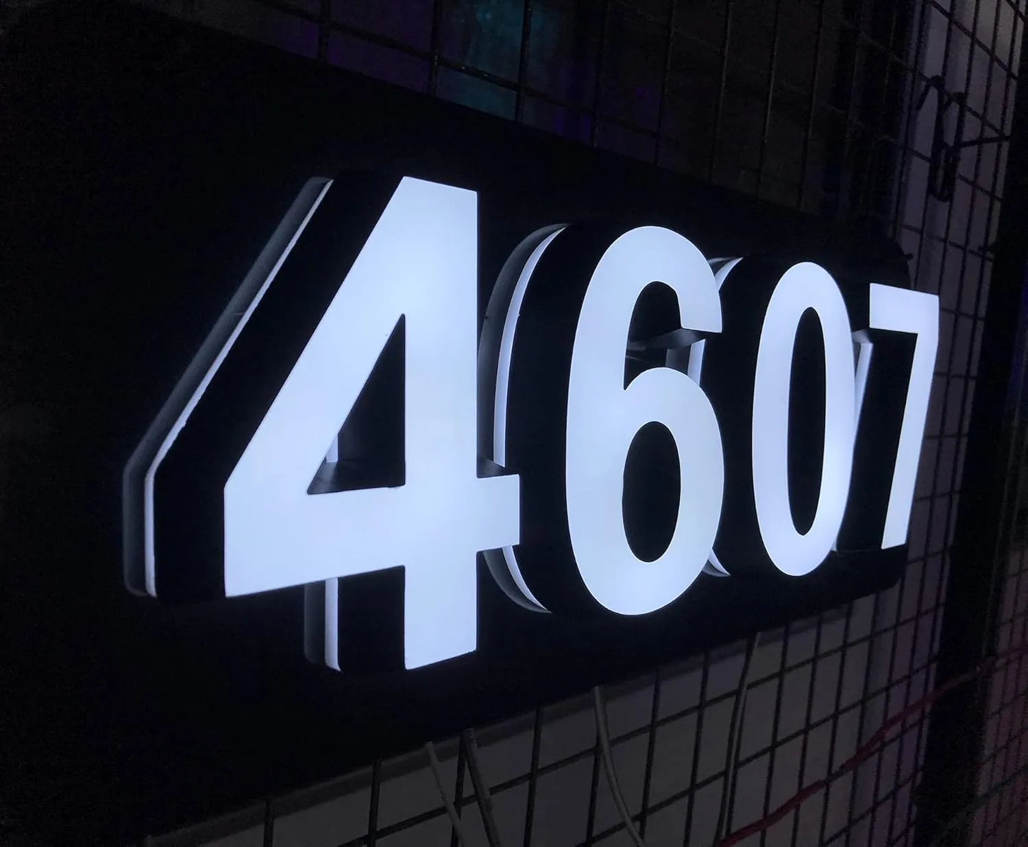 Custom Backlit House Numbers Lumineuse House Number Lighted LED Address Number Sign Light Up Home Number Easy Install (5 Numbers)