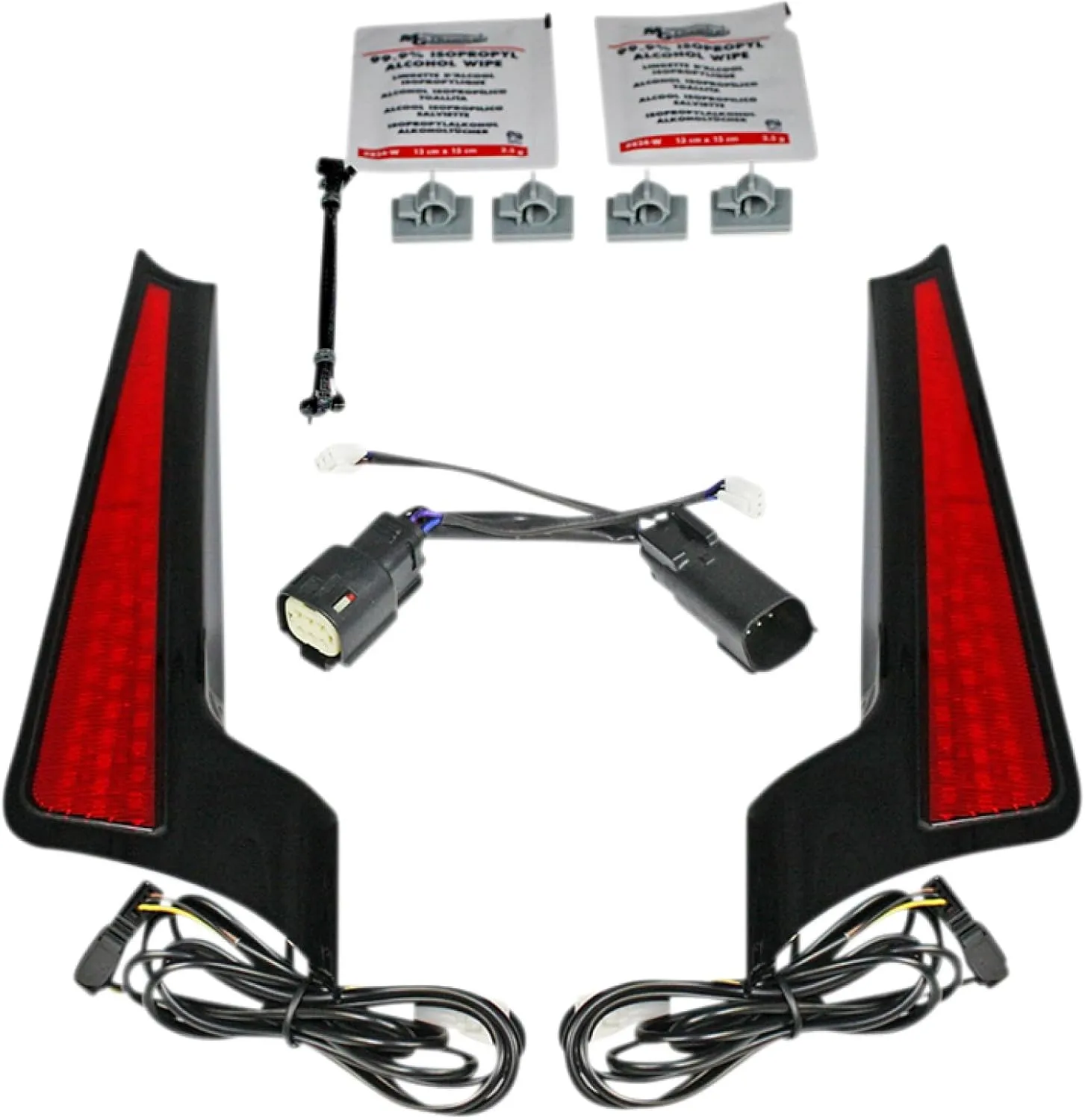 Custom Dynamics CD-FASCIA-BCMRB Fascia LED Panel - Gloss Black With Red Lens