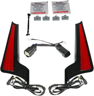 Custom Dynamics CD-FASCIA-BCMRB Fascia LED Panel - Gloss Black With Red Lens