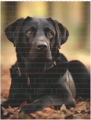 Cute Labrador Dog Building Block Puzzle Personalized Building Bricks for Adults Square Shaped DIY Brick Block Puzzles Valentine's Day Gifts for Home Decor Brick Puzzle