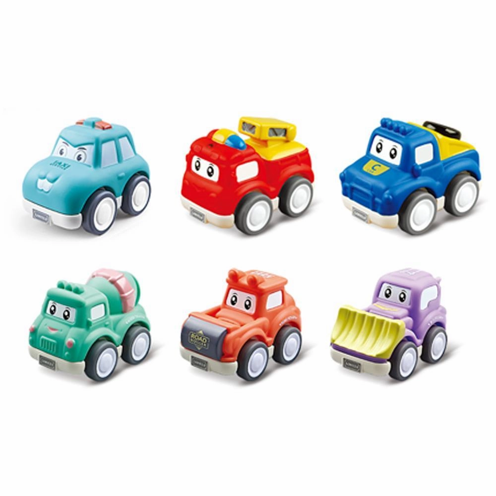 Cute Critters Pull-Back Cartoon Cars - Set of 6