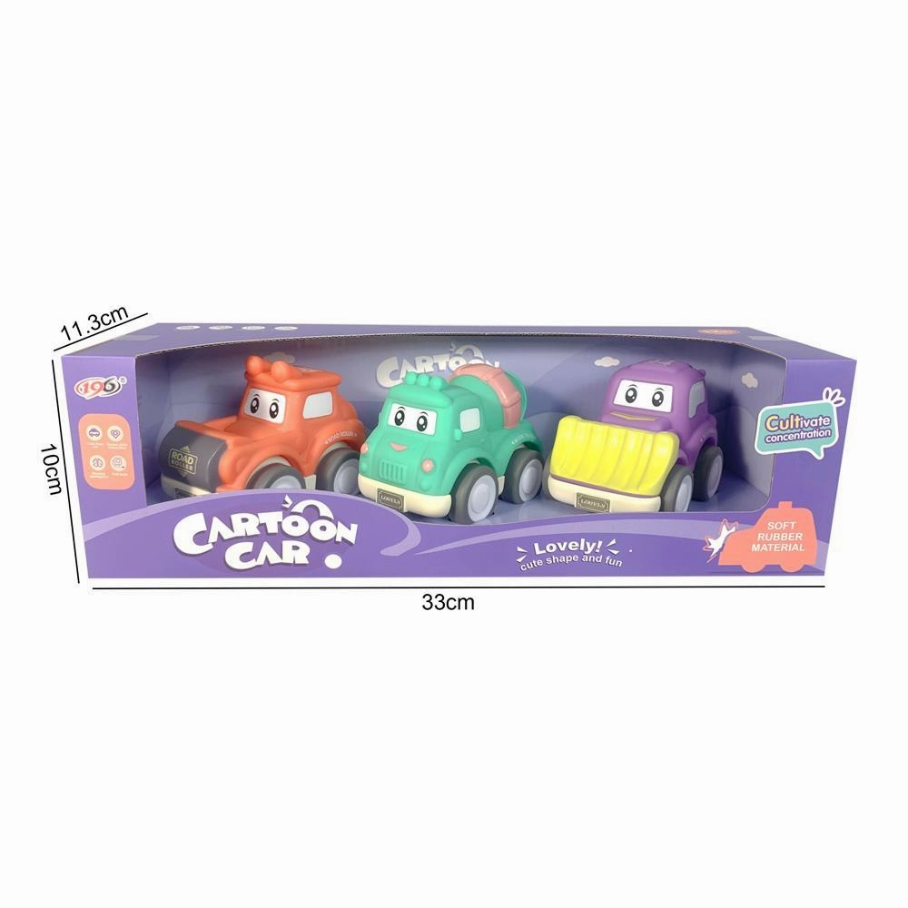 Cute Critters Pull-Back Cartoon Cars - Set of 6