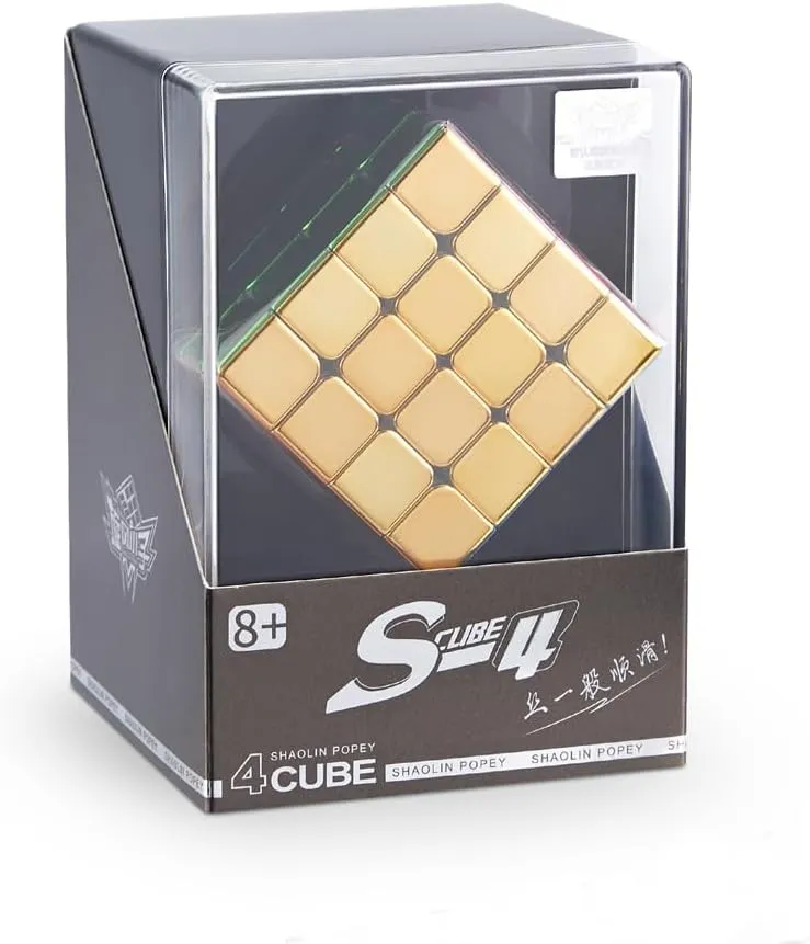 Cyclone Boys 4x4 Speed Cube Magnetic Stickerless Reflective Mirror Reflective, Magic Cube Puzzle Toys
