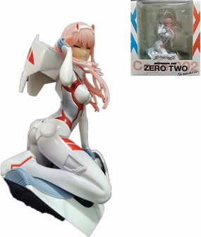 Darling in The Franxx Zero Two Figure Anime Action Figurine Creative Gift Toy Figure 6.2 in Ornaments Exquisite (White)
