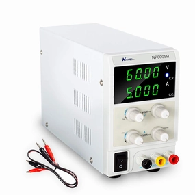DC Power Supply Variable, Adjustable Bench Switching Regulated Lab Power Supply 60V 5A 4-Bit LED Display for Electronics Testing, Lab Equipment, DIY Projects, Car Repair, Powering E-Bike