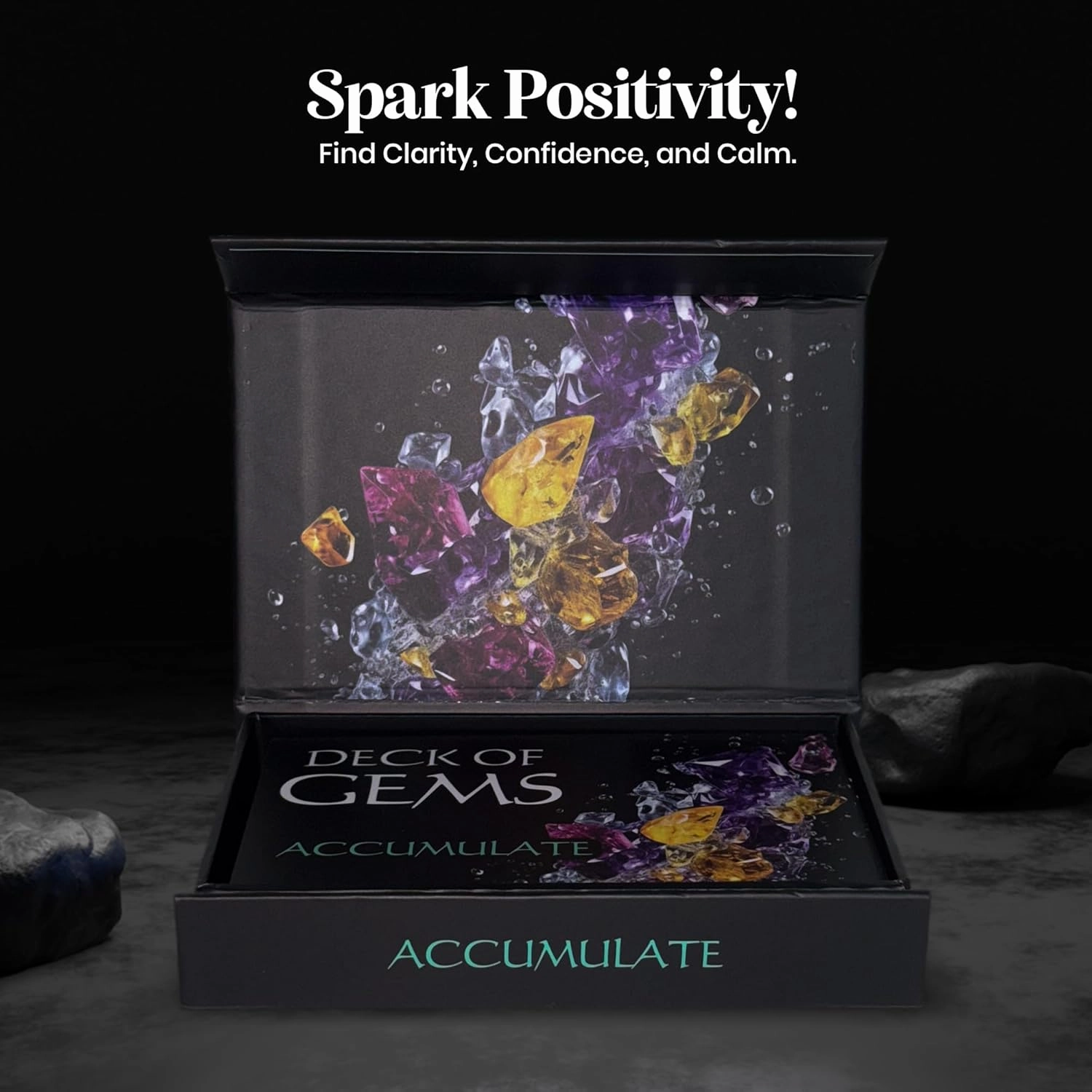 Deck of Gems Affirmation Cards – Accumulate – 36 Daily Affirmation Cards for Empowerment, Wealth Mindset, and Motivation | Manifestation and Self-Care Tool for Women & Men by Ashley Joi