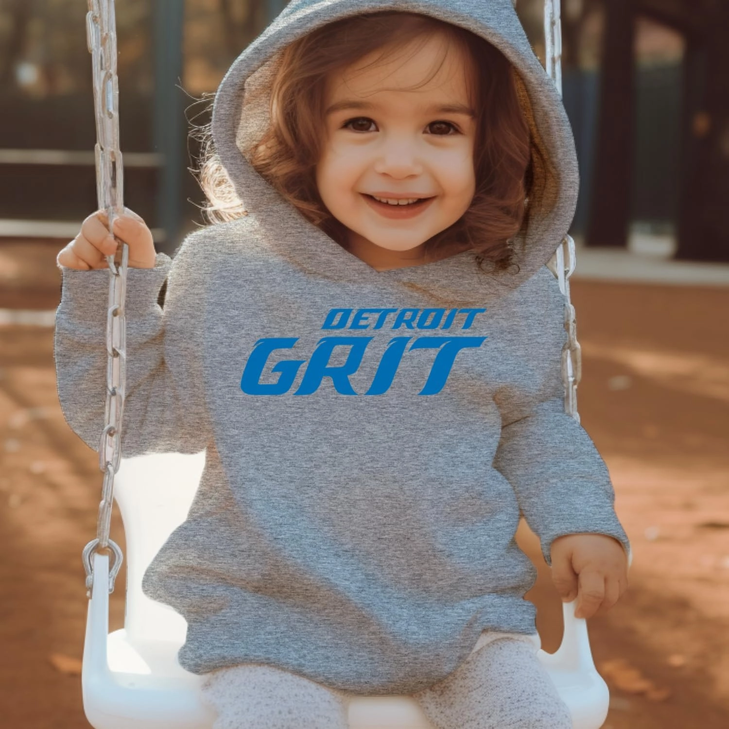 Detroit Grit Football Toddler-Sized Hoodie, Soft Fleece, Adorable