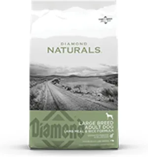 Diamond Naturals Large Breed Adult Dry Dog Food Lamb Meal and Rice Formula with Protein from Real Lamb, Probiotics and Essential Nutrients to Support Balanced and Overall Health in Adult Dogs 40lb