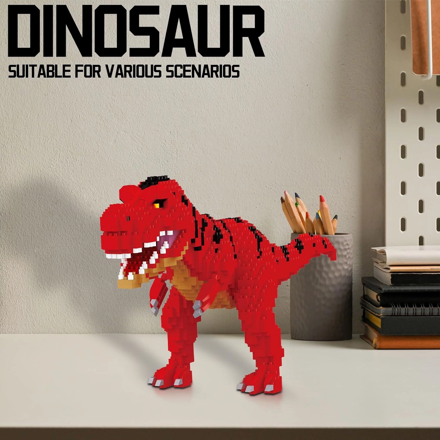 Dinosaur Torvosaurus Building Blocks Model Decor Micro Mini Blocks Toy Birthday for Age 6  Children Adults Teens 1548 Pieces