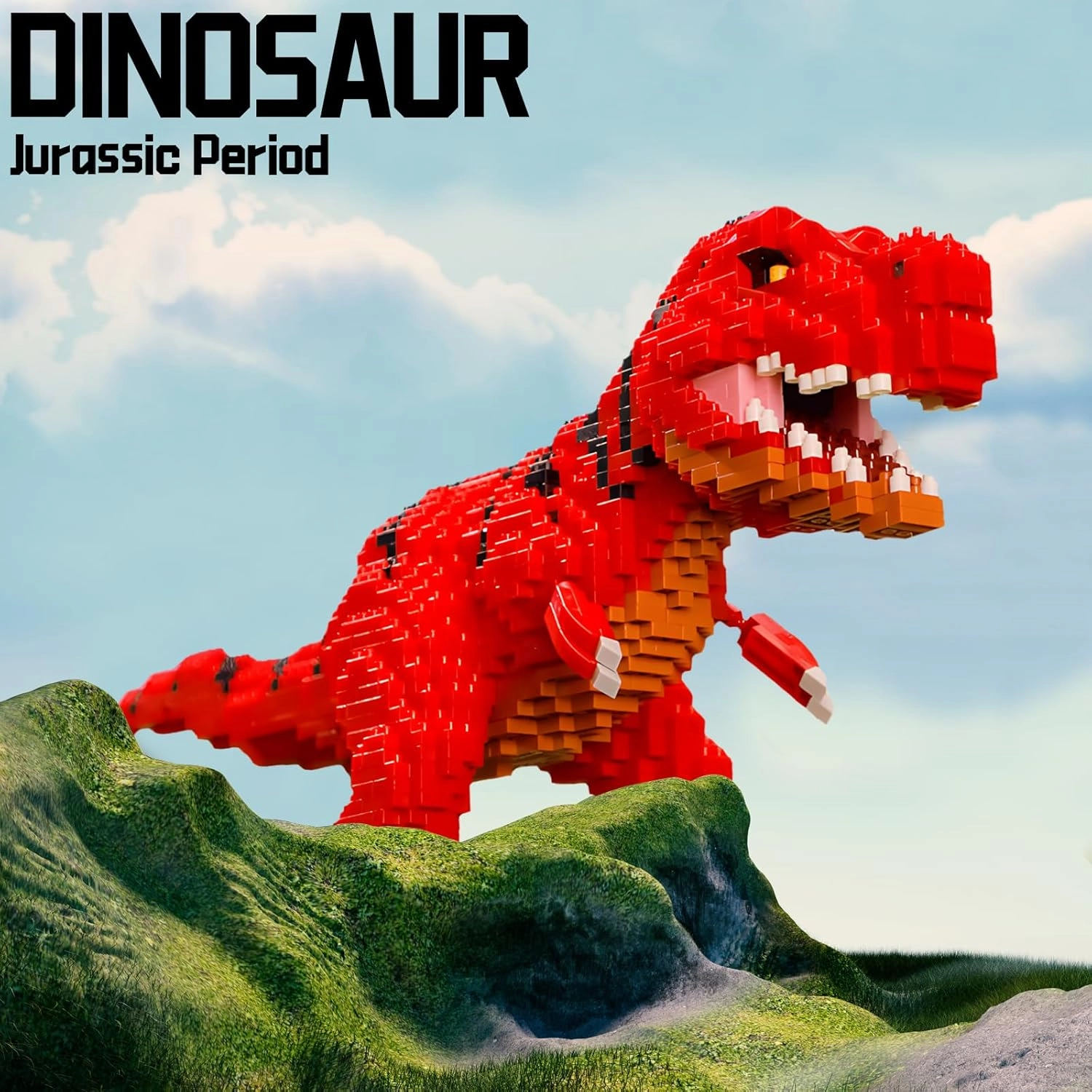 Dinosaur Torvosaurus Building Blocks Model Decor Micro Mini Blocks Toy Birthday for Age 6  Children Adults Teens 1548 Pieces