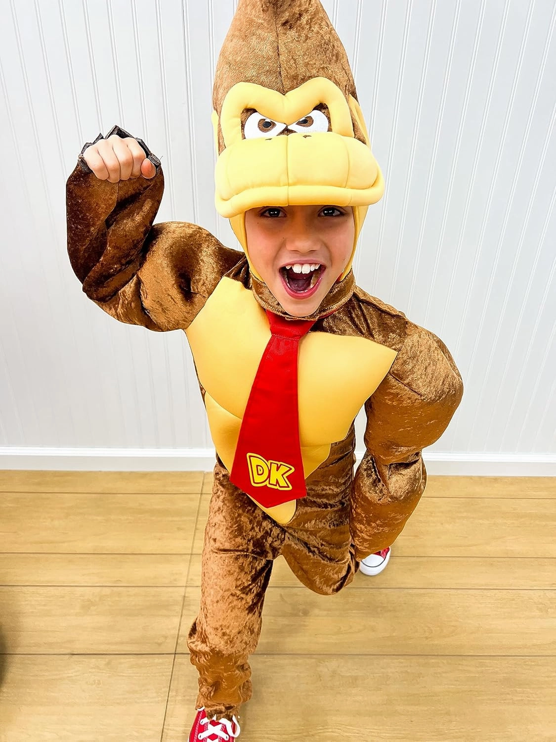 Disguise Boys Donkey Kong Costume, Official Super Mario Bros Deluxe Kids Costume With Headpiece