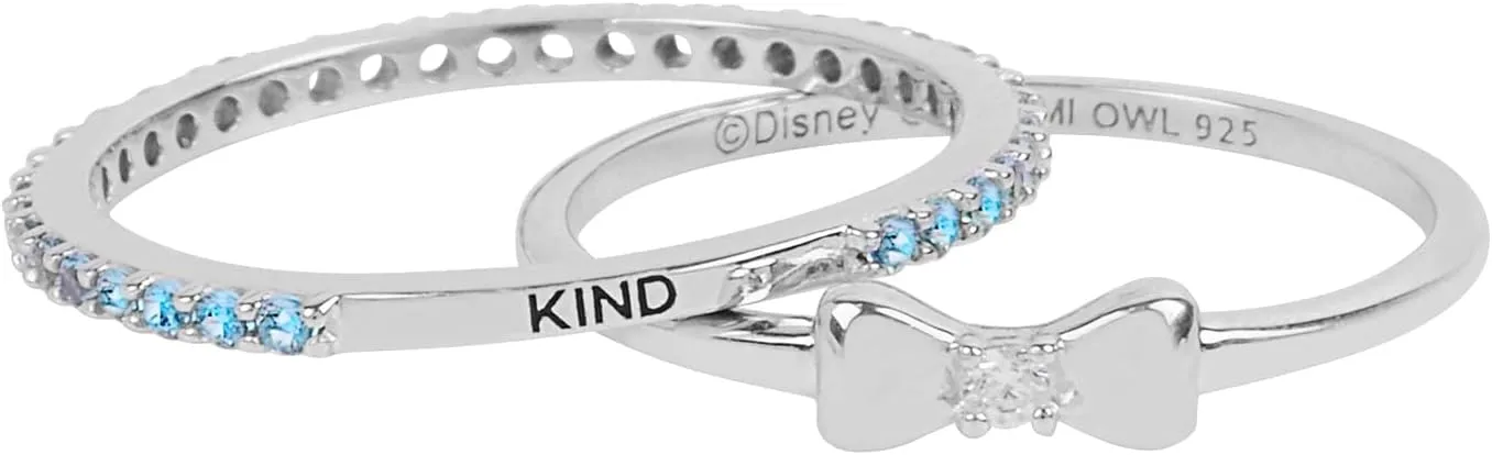 Disney Silver Kind CZ Stacking Rings (Set of 2)