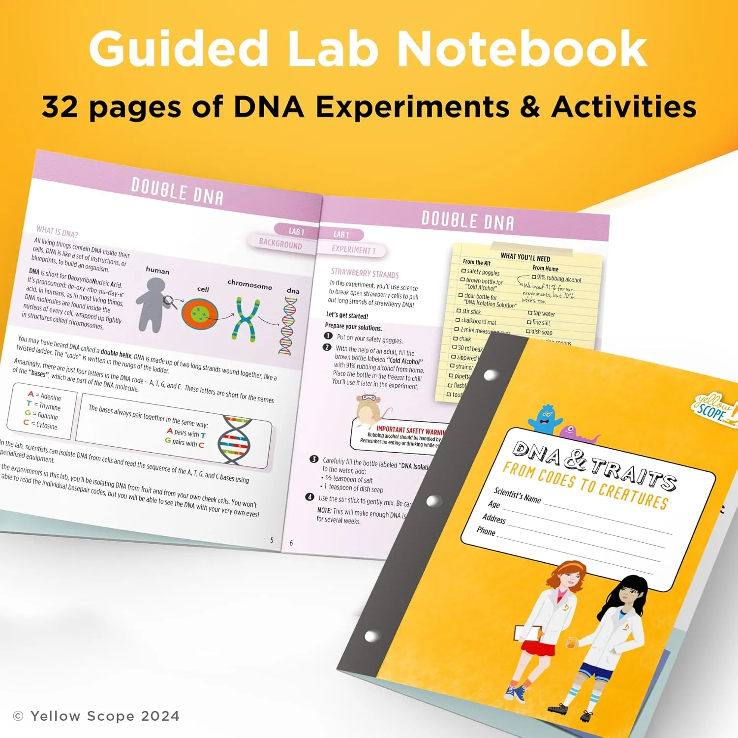 DNA & Traits Science Kit for Kids, STEM Kits for Girls and Boys, Educational & Fun for Ages 8-12