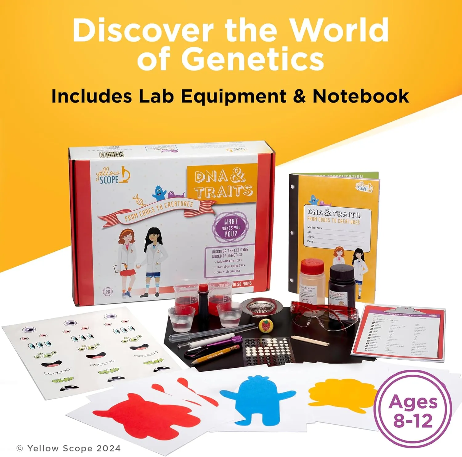 DNA & Traits Science Kit for Kids, STEM Kits for Girls and Boys, Educational & Fun for Ages 8-12