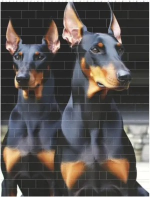 Doberman Building Block Puzzle Personalized Building Bricks For Adults Square Shaped Block Puzzle Building Family Keepsake Diy Brick Block Puzzles Valentine'S Day Gifts For Home Decor Brick Puzzle