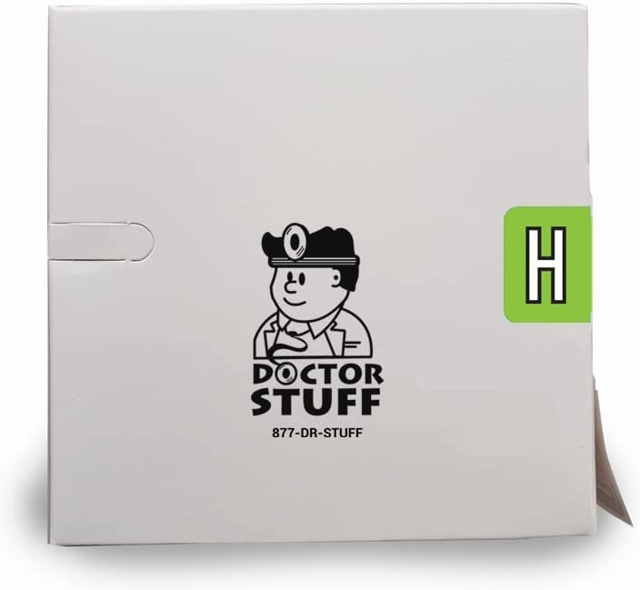 Doctor Stuff - File Folder Labels, Alphabet Letter H, Barkley FACPM - ACPM Series Compatible Alpha Stickers, Lime, 1" x 1-1/2", 500/Roll