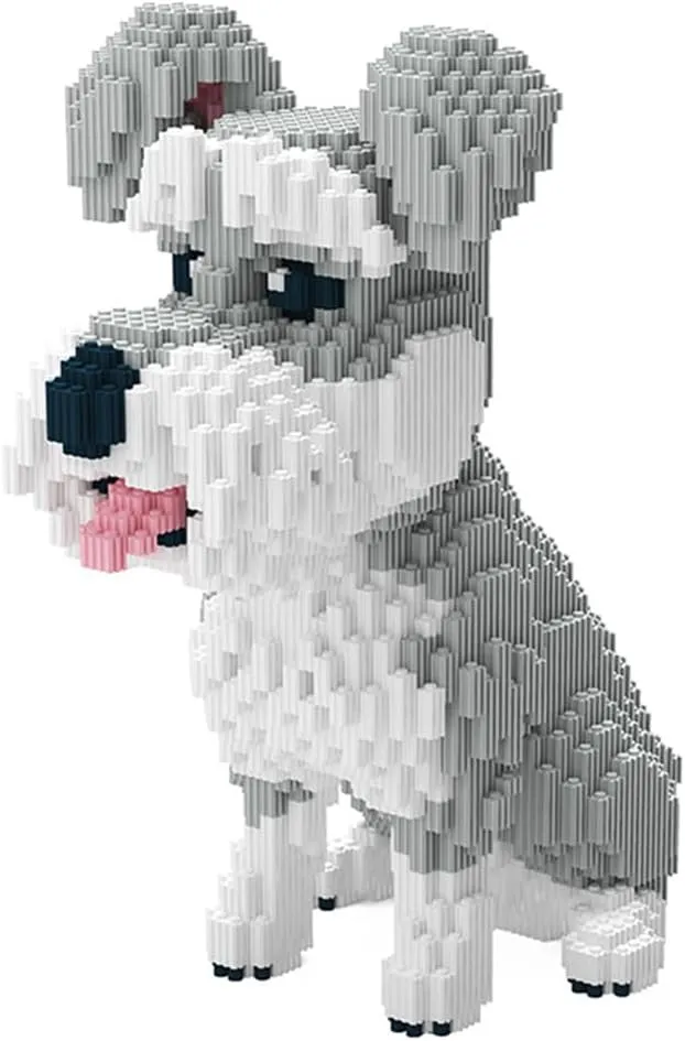 Dog Schnauzer Micro Building Blocks Set（2817PCS） Gift for Adults and Kids