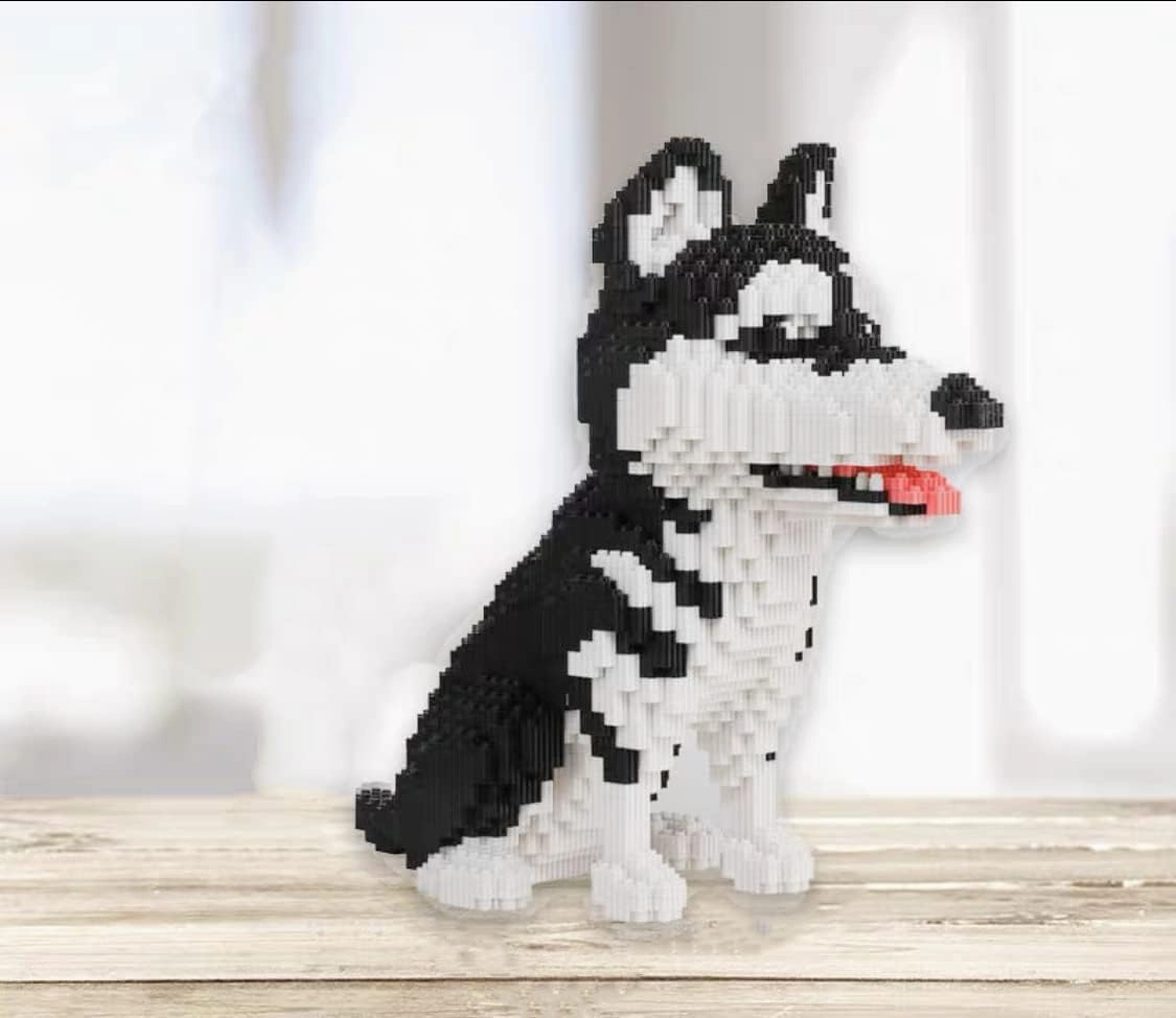 Dog Husky Micro Building Blocks Set（2524PCS） Gift for Adults and Kids