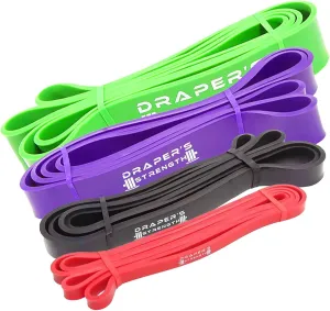 Draper's Strength Heavy Duty Resistance Stretch Loop Bands for Powerlifting Workout Exercise and Assisted Pull Ups
