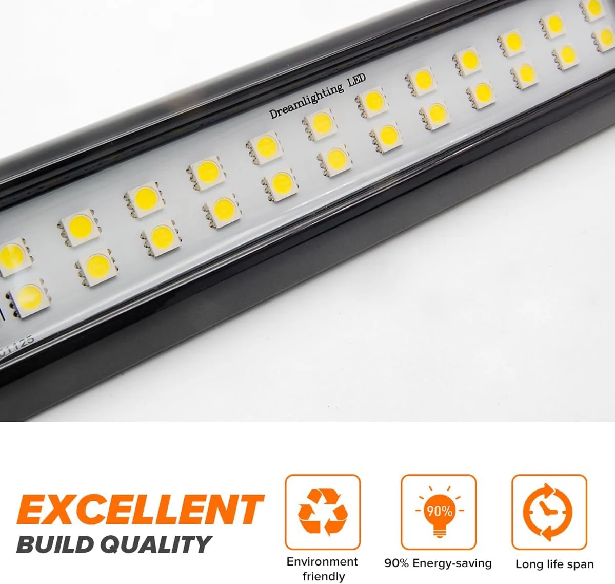 Dream lighting RV Awning Lights Camper Outside Porch Light Trailer Exterior LED Flood Light Bar 800 Lumen White Lighting 22inch 12v, No Switch
