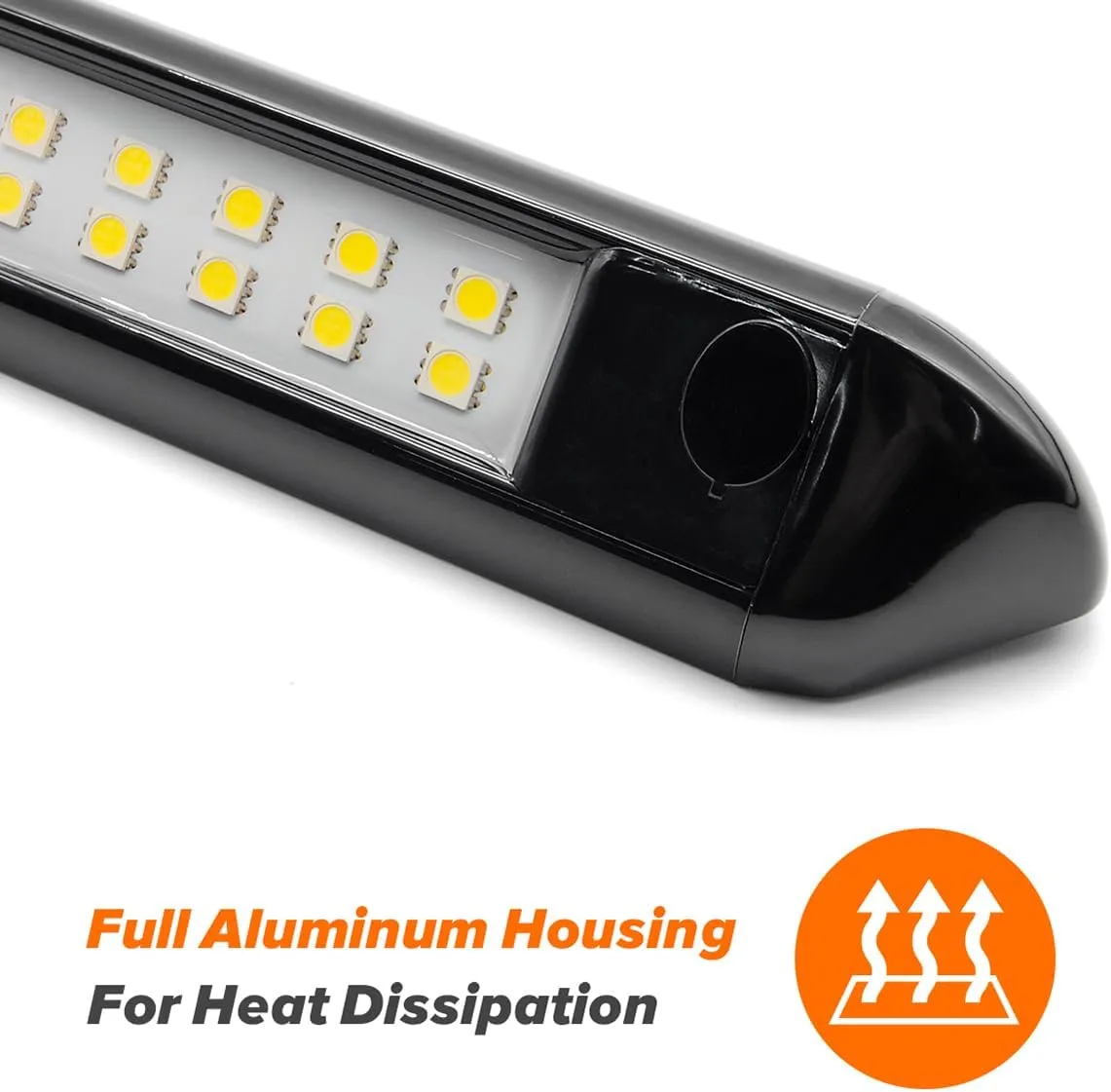 Dream lighting RV Awning Lights Camper Outside Porch Light Trailer Exterior LED Flood Light Bar 800 Lumen White Lighting 22inch 12v, No Switch