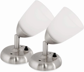 Dream lighting RV Interior 12 Volt LED Reading Lights with Switch Glass Shade Bedside Wall Sconce for Trailer Camper Wall Mount Spot Light, 3W 6000K White Lighting, 3.2x5.7 inch, Pack of 2