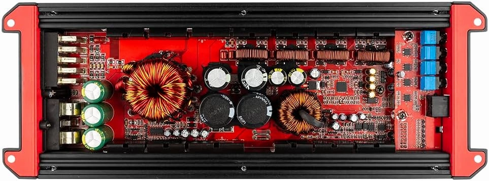 DS18 G4000.5D GEN-X Full-Range Class D 5-Channel Amplifier 4000 Watts Max Power 2/4 Ohm Stable, Bridgeable, High/Low Pass Filter - BASS Knob Included - Compact Amp for Speakers in Car Audio System