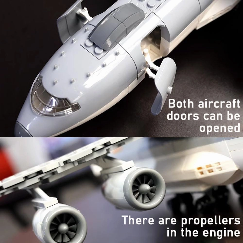 Early Warning Aircraft Air Force Building Block Set,Military Fighter Air Force,WW2 Military Airplanes Model,Aircraft Plane Brick Building Set Toy Gifts for Kids and Adults,199PCS