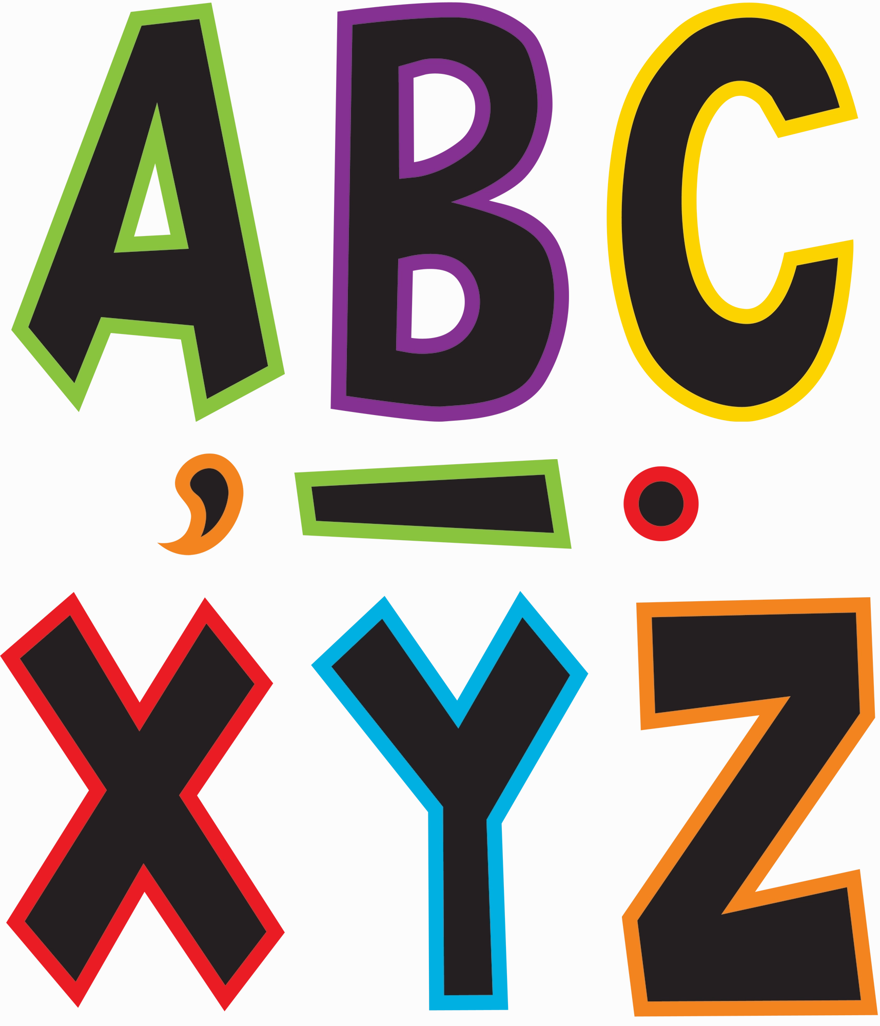 Electric Bright 7" Fun Font Letters
