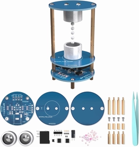 Electric Ultrasonic Levitator Kit, Soldering Projects Mini Cool Acoustic Levitator, Soldering Practice Kit DIP Version for Learning Teaching STEM Education Ideal Gift for Friends and Family (Blue)