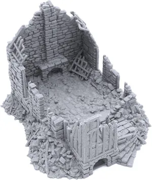 EnderToys Ruined Barlyway Cottage by Printable Scenery, 3D Printed Tabletop RPG Scenery and Wargame Terrain 28mm Miniatures