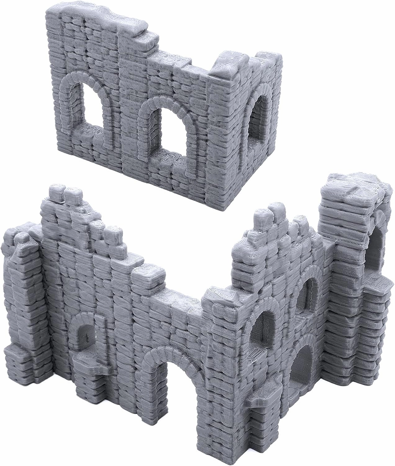 EnderToys Battle Ruined Walls, Terrain Scenery for Tabletop 28mm Miniatures Wargame, 3D Printed and Paintable