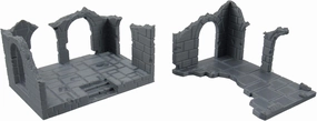 EnderToys Destroyed Brick Buildings, Terrain Scenery for Tabletop 32mm Miniatures Wargame, 3D Printed and Paintable