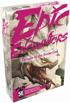 Epic Encounters: Temple of The Snake God RPG Fantasy Roleplaying Tabletop Game with Huge Boss Miniature, Double-Sided Game Mat, & Game Master Adventure Book with Monster Stats, 5E Compatible