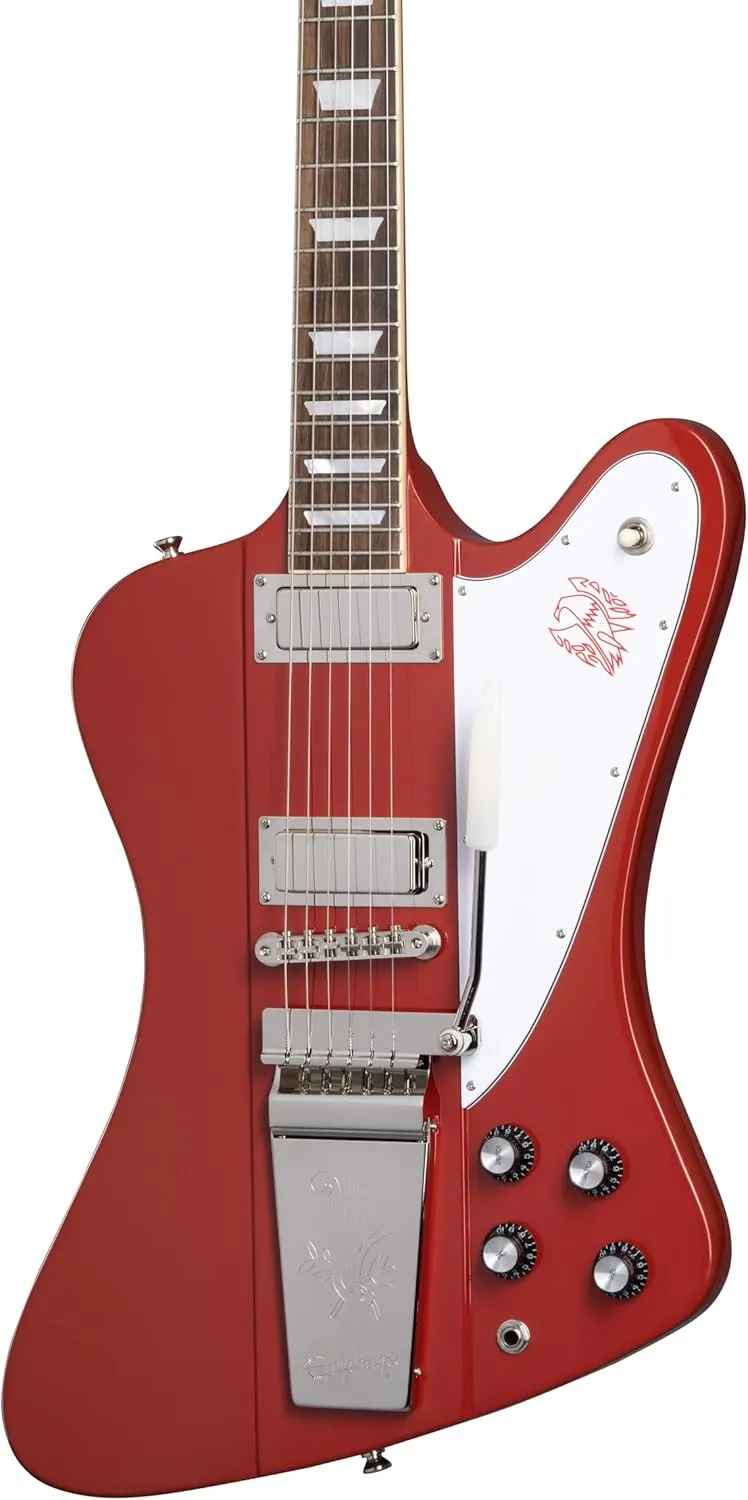 Epiphone Inspired by Gibson 1963 Firebird V, Ember Red with Case