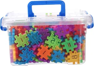 ERINGOGO 220Pcs Digital Educational Building Blocks Shape Recognition Plaything for Encourages Creativity and Parent Interaction for Boys and