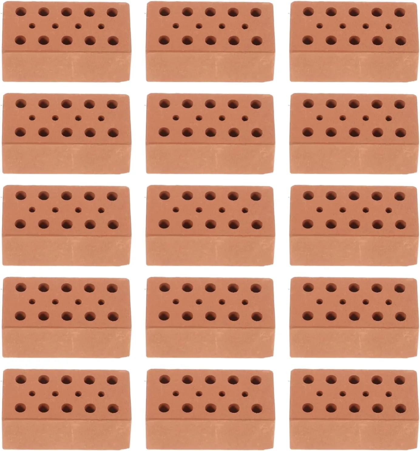 ERINGOGO 40pcs Miniature Multi Building Blocks Realistic Pottery Clay Bricks for Models Mini Houses Dollhouses and Landscaping Projects