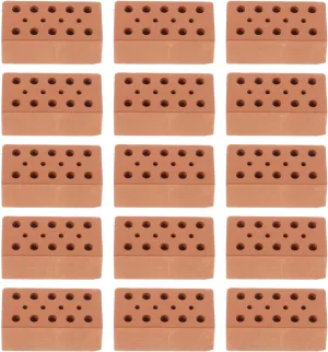 ERINGOGO 40pcs Miniature Multi Building Blocks Realistic Pottery Clay Bricks for Models Mini Houses Dollhouses and Landscaping Projects